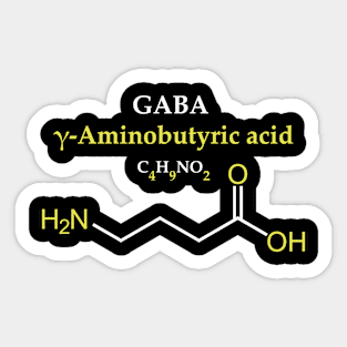 GABA gamma aminobutyric acid Molecule Original Concept Sticker